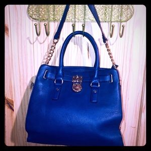 MK blue handbag